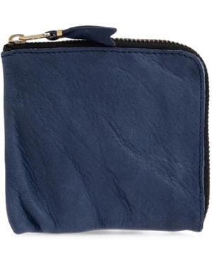 Comme des Garçons Grained Leather Wallet - Blue