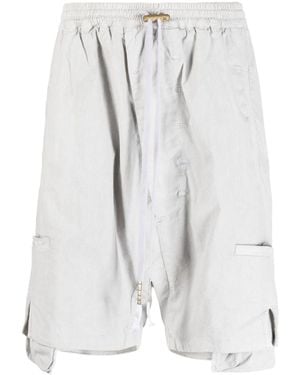 Boris Bidjan Saberi Drop-Crotch Drawstring Shorts - White