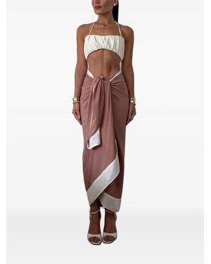 Taylor Two-Tone Sarong Skirt - Pink