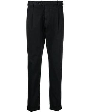 Dell'Oglio Cotton-Blend Tapered Pants - Black