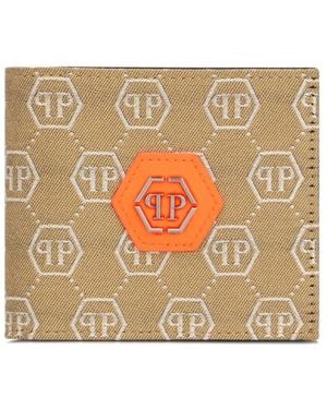 Philipp Plein Monogram Jacquard Wallet - Natural