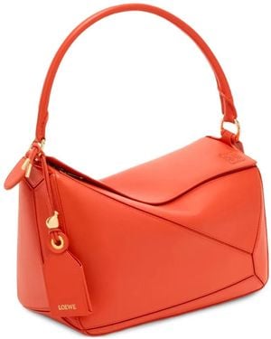 Loewe Medium Puzzle Shoulder Bag - Red
