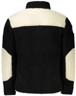 Napapijri Yupik Fleece Panelled Zip-Up Coat - Black