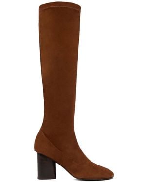 CAREL PARIS Bottes Lucca Hauteur Genou En Daim Stretch - Brown