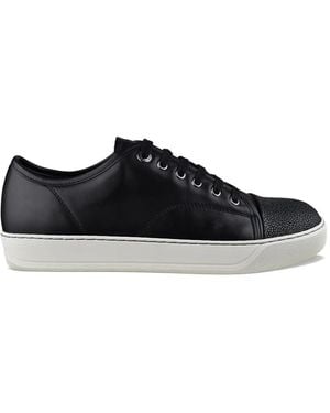 Lanvin Dbb1 Contrasting-Toe Lace-Up Trainers - Black