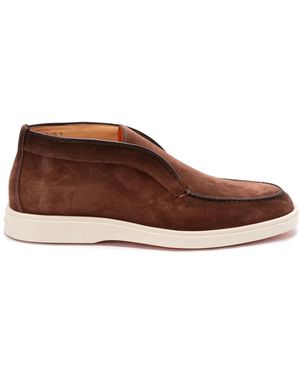 Santoni Suede Boots - Brown