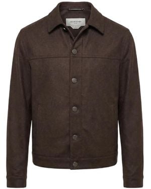 Jacob Cohen Button-Fastening Wool Shirt Jacket - Brown