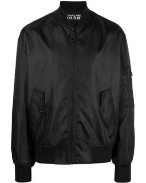 Versace Jeans Couture Baroque-Print Bomber Jacket - Black