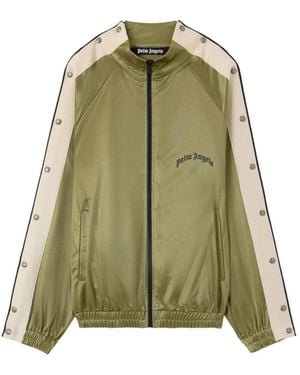 Palm Angels Snap-Button Side Bands Track Jacket - Green