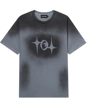 Mini Cream Ombré Graphic-Print T-Shirt - Grey