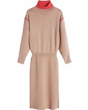 Victoria Beckham コントラストトリム ドレス - ブラウン