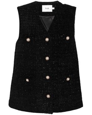 B+ AB Tweed Vest - Black