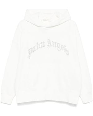 Palm Angels ビジュートリム パーカー - ホワイト