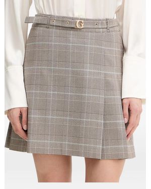 Guess Plaid Mini Skirt - Grey