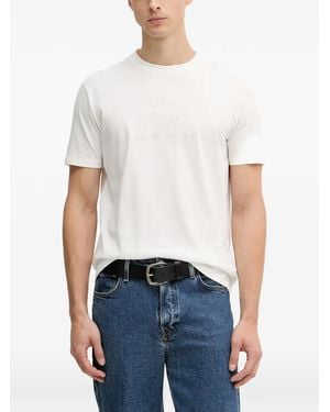 ARMANI EXCHANGE Logo-Embossed Short-Sleeve T-Shirt - White