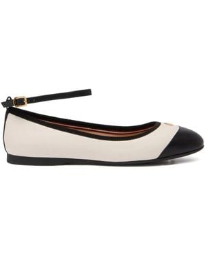 Bally Ysla Ankle-strap Ballet Flat - White
