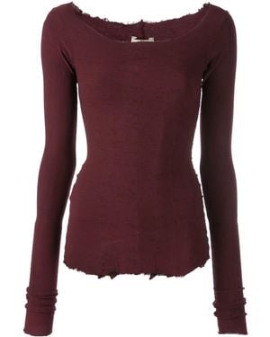 Marc Le Bihan Scoop Neck Sweatshirt - Purple