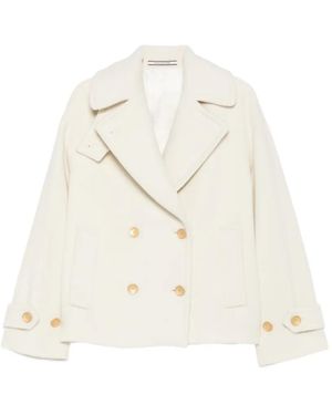 Tagliatore Sheila Double-Breasted Wool Jacket - White