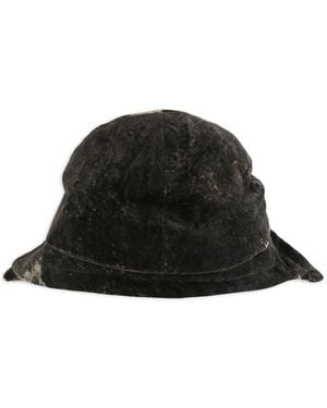 Ziggy Chen Velvet-Effect Hat - Black