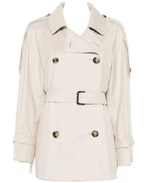 Max Mara Short Trench Coat - White