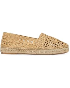 Weekend by Maxmara Raffia-Effect Espadrilles Tobacco - Natural