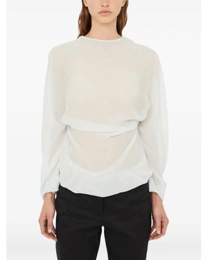 Christopher Esber Lace-Trim Open-Back Top - White