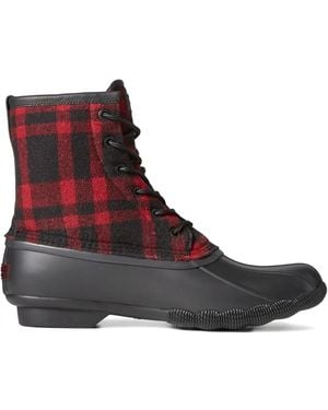 Sperry Top-Sider Saltwater Plaid Duck Boots - Brown