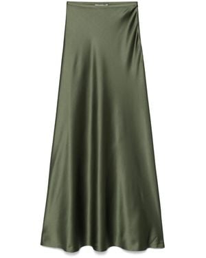 Atu Body Couture Satin Maxi Skirt - Green