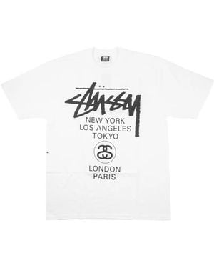 Stussy Short-Sleeve Crew-Neck T-Shirt - White