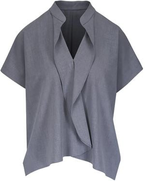 Zero + Maria Cornejo Haut À Effet Drapé - Gris