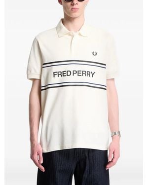 Fred Perry Logo-Print Polo Shirt - White