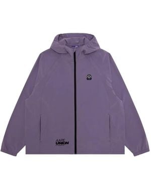 Aape By A Bathing Ape Logo Hooded Jacket - Purple