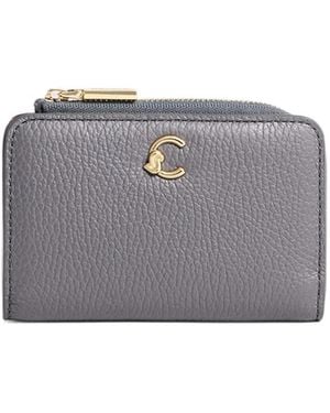 Coccinelle Logo-Plaque Pebbled Wallet - Gray