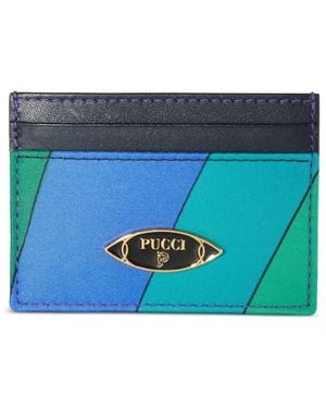 PUCCI Iride-Pattern Cardholder - Blue