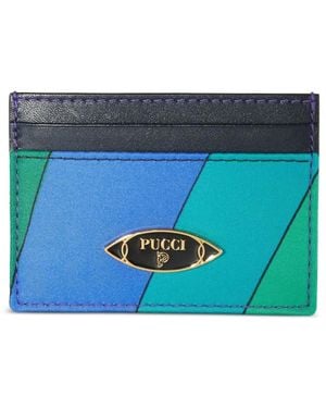 PUCCI Iride-Pattern Cardholder - Blue
