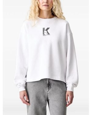 KARL LAGERFELD Logo-Print Sweatshirt - White