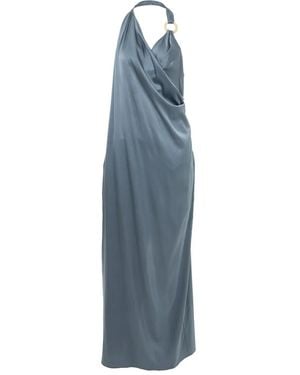 YANGKEHAN Halter-Neck Draped Dress - Blue