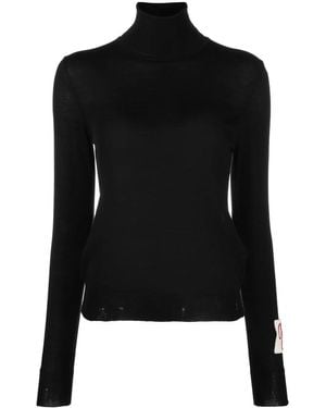 Golden Goose Jersey ajustado con cuello vuelto - Negro