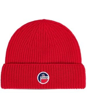 Fusalp Bonnet Cosmic À Patch Logo - Red