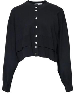 Enfold Cardigan À Ourlet Superposé - Blue