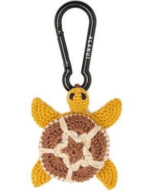 Alanui Turtle Crochet Keyring - Orange