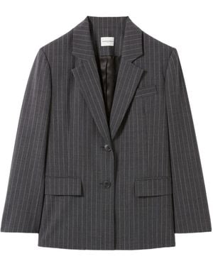 Claudie Pierlot Blazer Mit Nadelstreifen - Schwarz