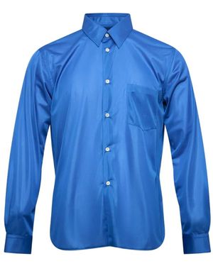 Comme des Garçons Button-Up Chest-Pocket Shirt - Blue