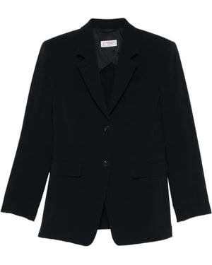 Alberto Biani Classic-Lapel Patch-Pocket Blazer - Blue