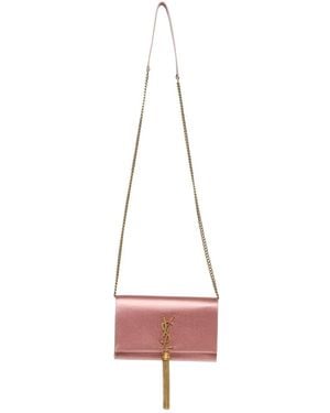 Saint Laurent Kate Clutch Met Kwastje - Wit