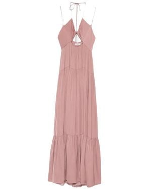Patrizia Pepe Cut-Out Detail Maxi Dress - Pink