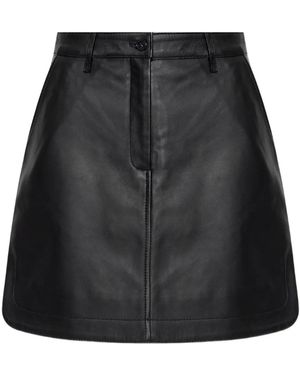 Maison Kitsuné レザースカート - ブラック