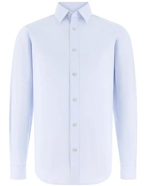 BOGGI Closed-Collar Shirt - White