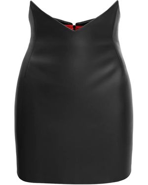Lika V-Neck Mini Skirt - Black