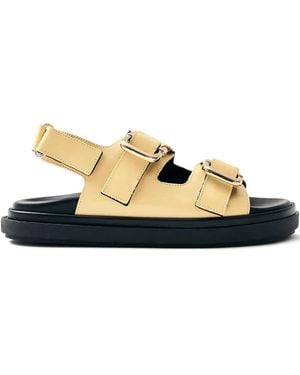 Alohas Harper Double-Buckle Sandals - Metallic